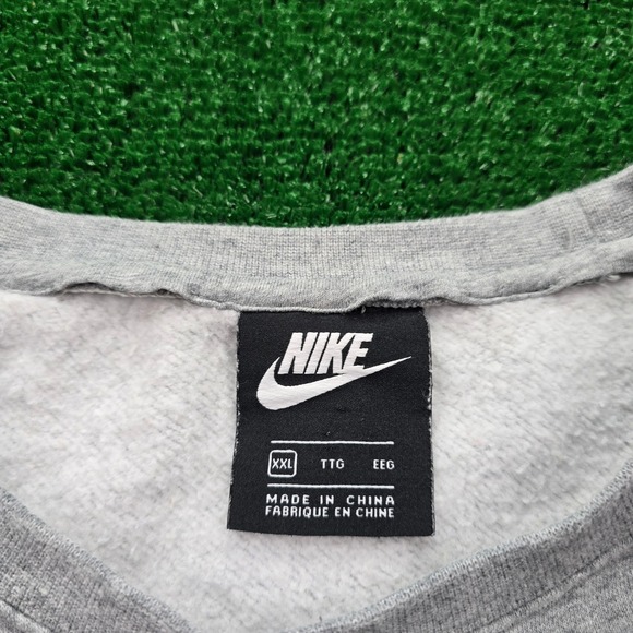 Nike Sweatshirt Mens 2XL Gray Fleece Pullover Just Dot It Retro 928699-063 - Picture 5 of 9